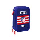 Plumier triple  37 piezas bandera Atl&eacute;tico de Madrid